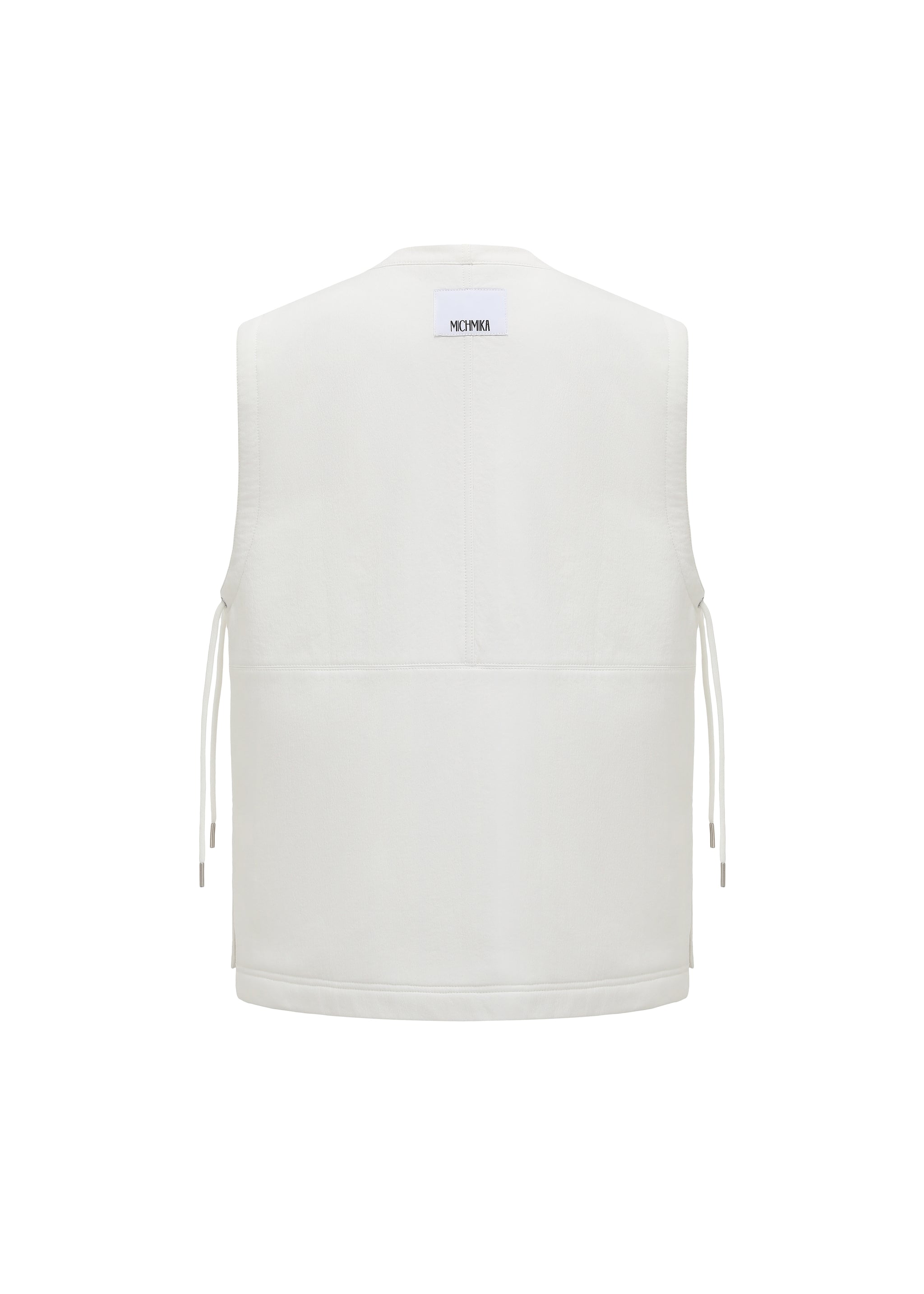 Zip-Up Gilet in White | MICHMIKA